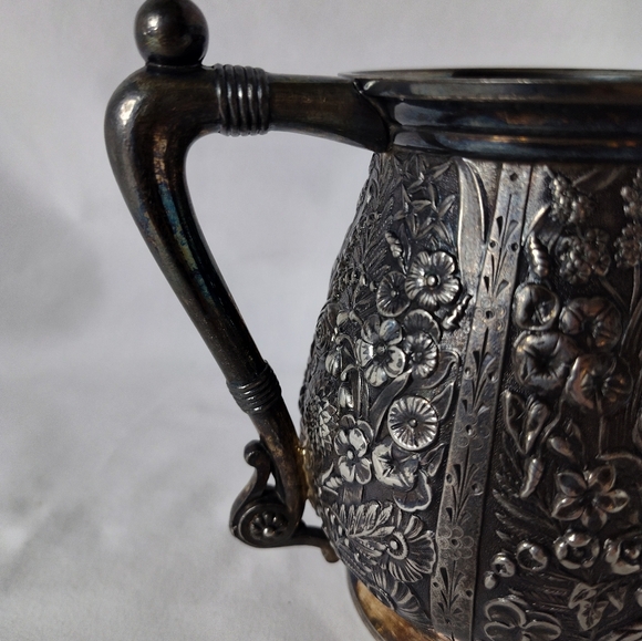 19th-Century Reed & Barton (SP) High Relief Victorian Pitcher - Picture 3 of 10